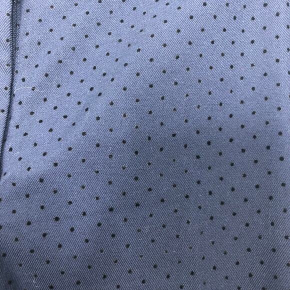 Ann Taylor Trouser  Slacks Navy Blue Velvet Mini Polka Dot Pattern Pants  8 - Picture 4 of 9